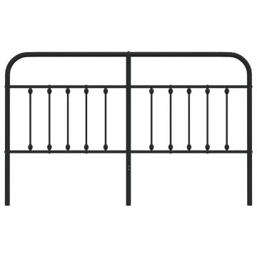 Metal Headboard Black 180 cm - Stylish & Sturdy Design