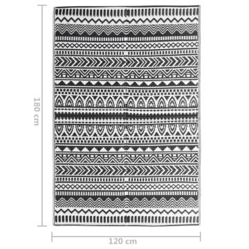 Trendy Outdoor Rug Black 120x180 cm | Hipomarket UK