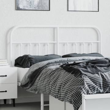 Stylish Metal Headboard White 150 cm for Your Bedroom