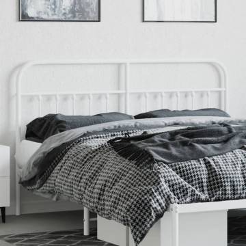 Stylish White Metal Headboard 180 cm for Bedroom | HipoMarket