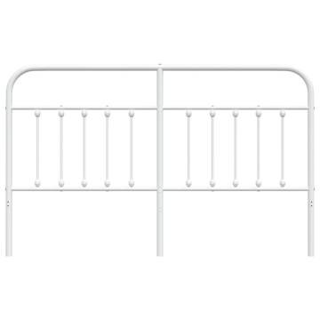 Stylish White Metal Headboard 180 cm for Bedroom | HipoMarket