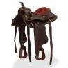 Western Saddle. Headstall&Breast Collar Real Leather 12" Brown Colour brown Size 12 in 