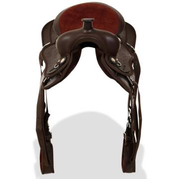 Western Saddle with Headstall & Breast Collar - Real Leather