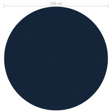 Floating PE Solar Pool Film 210 cm - Black and Blue