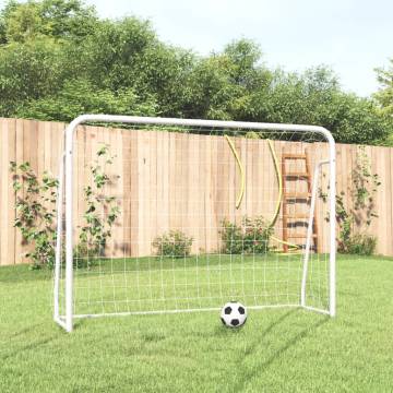 Football Goal with Net - Durable Steel & Polyester 214x75 cm