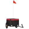 Bike Trailer Black and Red - 30 kg Iron | Hipomarket