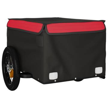 Bike Trailer Black and Red - 30 kg Iron | Hipomarket