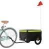 Bike Trailer Black and Green - 30 kg Iron Cargo Hauler