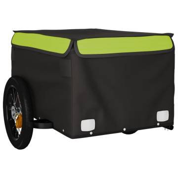 Bike Trailer Black and Green - 30 kg Iron Cargo Hauler