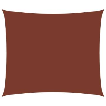 Terracotta Sunshade Sail 2.5x4.5m - Oxford Fabric Protection