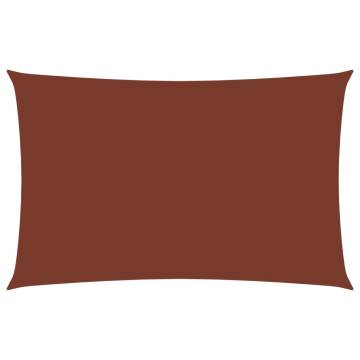 Sunshade Sail Oxford Fabric 3x6m Rectangular - Terracotta