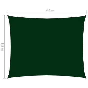 Sunshade Sail Oxford Fabric 3.5x4.5m - Dark Green