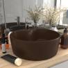 Luxury Wash Basin with Overflow Matt Dark Brown 36x13 cm Ceramic Colour matte dark brown 