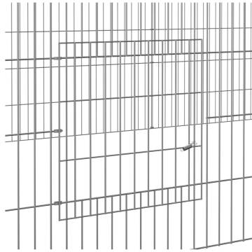 2-Panel Rabbit Cage - Durable Galvanised Iron | HipoMarket