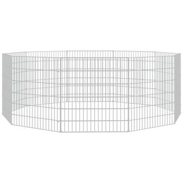 10-Panel Rabbit Cage - Spacious & Sturdy Galvanised Iron