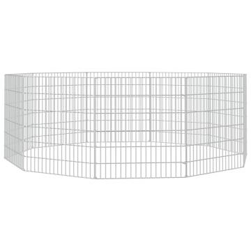 10-Panel Rabbit Cage - Spacious & Sturdy Galvanised Iron