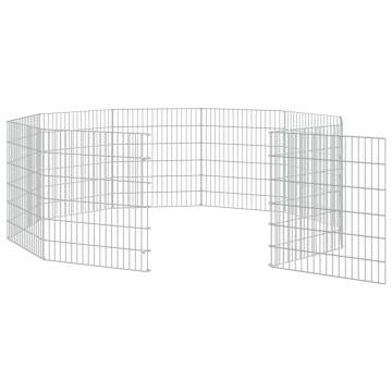 10-Panel Rabbit Cage - Spacious & Sturdy Galvanised Iron