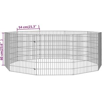 10-Panel Rabbit Cage - Spacious & Sturdy Galvanised Iron