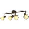 Black Industrial Style Wire Frame Spot Light with 4 LED Filament Bulbs Quantity in Package 1 Bulb Quantity 4 