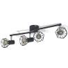 Black Industrial Style Wire Frame Spot Light - 4 LED Bulbs