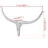 Wall Mounted Aluminium Bull’s Head Decoration - Silver 72 cm