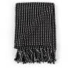 Black Cotton Throw 220x250 cm - Soft, Trendy & Washable