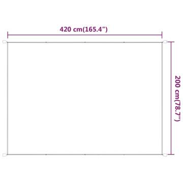 Vertical Awning White 200x420 cm Oxford Fabric - Shop Now!