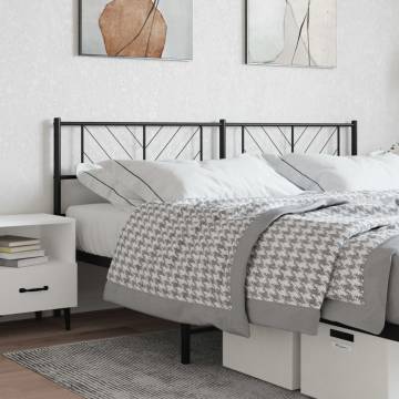 Stylish Black Metal Headboard - 160 cm | Hipomarket