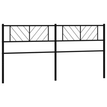 Stylish Black Metal Headboard - 160 cm | Hipomarket