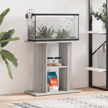 Aquarium Stand Grey Sonoma - 60x30x60 cm Engineered Wood