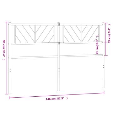 Metal Headboard White 140 cm - Stylish & Durable Design