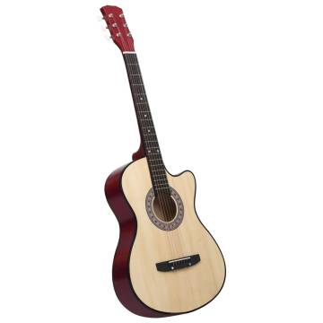 Western Acoustic Cutaway Guitar - 6 Strings 38" Basswood