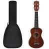 Soprano Ukulele Set with Bag for Kids Dark Wood 21" Colour dark brown Size 21" 