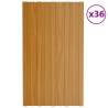 Roof Panels 36 pcs Galvanised Steel Light Wood 80x45 cm Colour light wood Size 80 x 45 cm Quantity in Package 36 