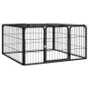 Dog Playpen 4 Panels Black 100x50 cm Powder-coated Steel Size 100 x 100 x 50 cm Quantity in Package 1 