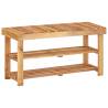 Shoe Rack 90x32x46 cm Solid Acacia Wood Quantity in Package 1 Height 46 cm Width 90 cm Number of 2 