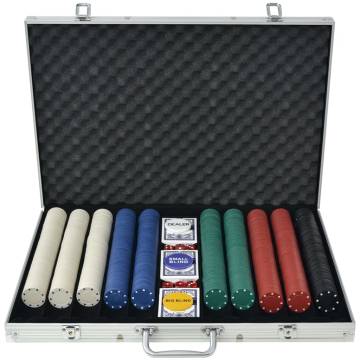 Poker Set with 1000 Chips in Aluminium Case | HipoMarket