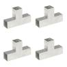 Post Connectors 4 pcs T Shape Galvanised Metal 71x71 mm Size 71 x 71 mm Quantity in Package 4 Shape t shape 