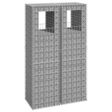 Gabion Basket Posts - Durable 50x50x180 cm Iron Set