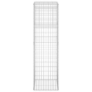 Gabion Basket Posts - Durable 50x50x180 cm Iron Set