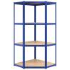 4-Layer Blue Corner Shelf - Durable & Stylish Storage Solution