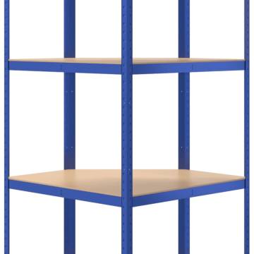 4-Layer Blue Corner Shelf - Durable & Stylish Storage Solution