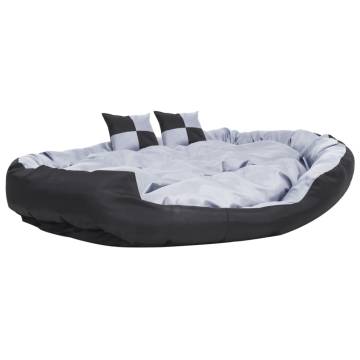 Reversible Washable Dog Cushion - Grey & Black 150x120cm