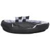 Reversible Washable Dog Cushion - Grey & Black 150x120cm