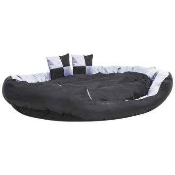 Reversible Washable Dog Cushion - Grey & Black 150x120cm