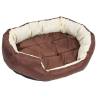 Reversible & Washable Dog Cushion - Brown & Cream 85x70 cm