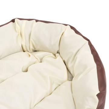 Reversible & Washable Dog Cushion - Brown & Cream 85x70 cm