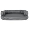 Ergonomic Foam Dog Bed Grey - 75x53 cm Faux Leather | Hipo Market