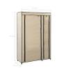 Folding Wardrobe Cream 110x45x175 cm - Space-Saving Storage