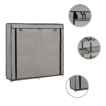 Grey Shoe Cabinet with Cover - 5-Tier Storage Solution